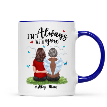 Always With You Dad Son Mom Daughter Butterflies Memorial Personalized Mug