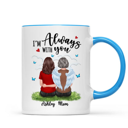 Always With You Dad Son Mom Daughter Butterflies Memorial Personalized Mug