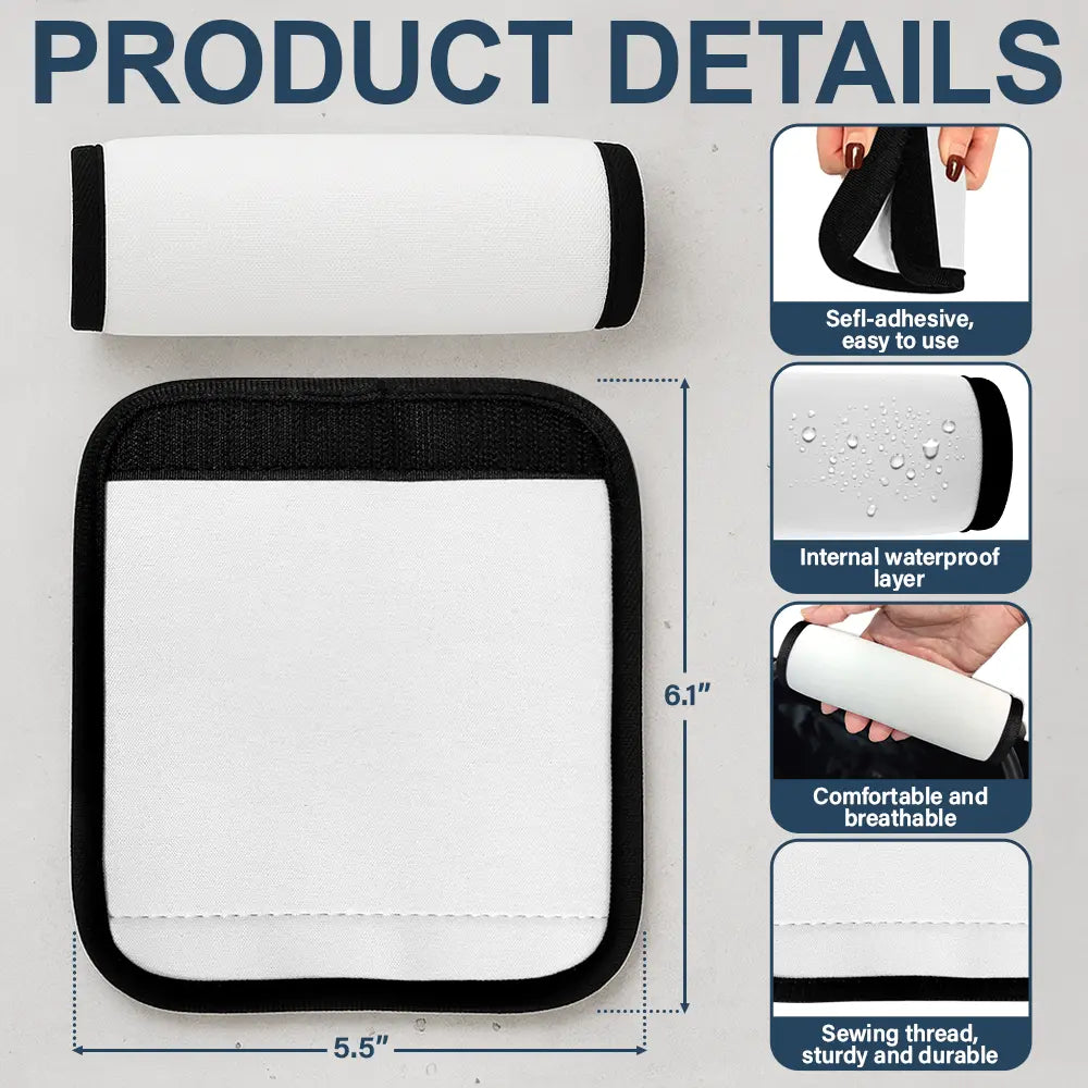 Toile De Jouy Mom Grandma Nana - Personalized Luggage Handle Wrap