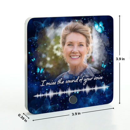I Miss The Sound Of Your Voice Voicemail Recording Memo Memorial Keepsake Personalized Music Fridge Magnet