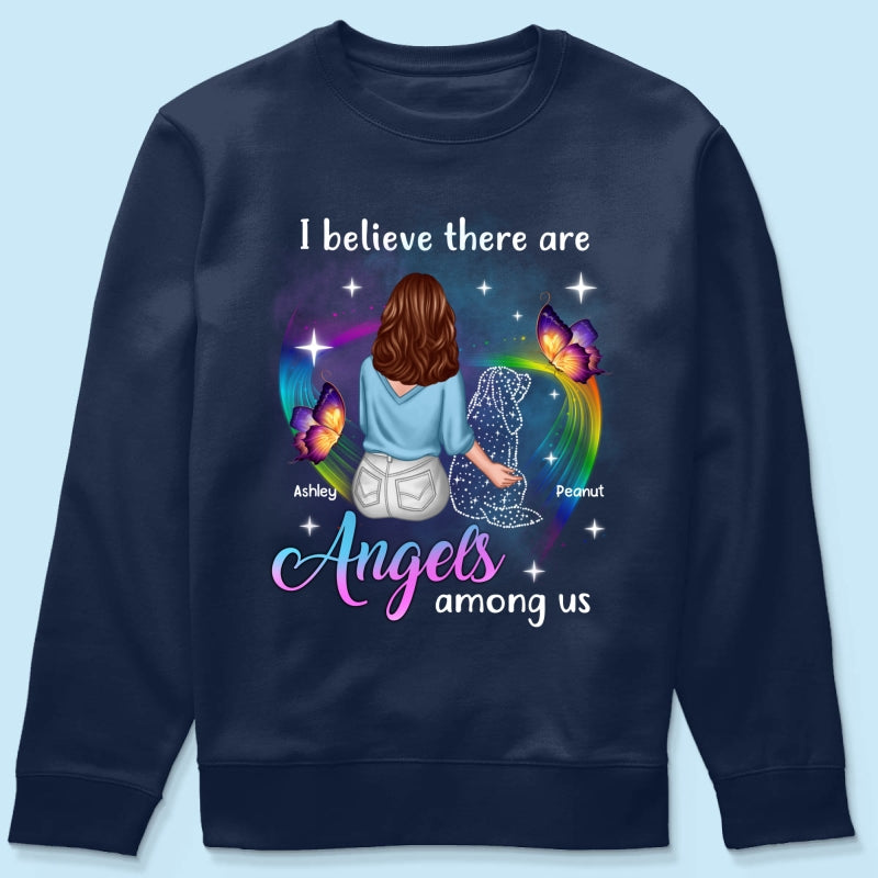 Angels Among Us Dog Memorial Personalized Shirt