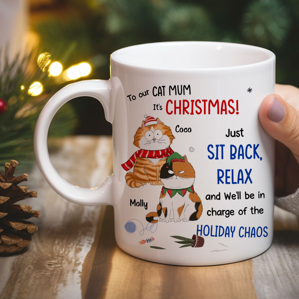 Let Cats Be In Charge Of The Chaos - Personalized Custom Coffee Mug