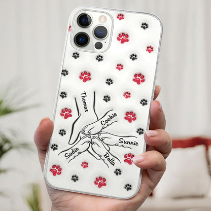 Paw And Hand - Personalized Custom 3D Inflated Effect Phone Case