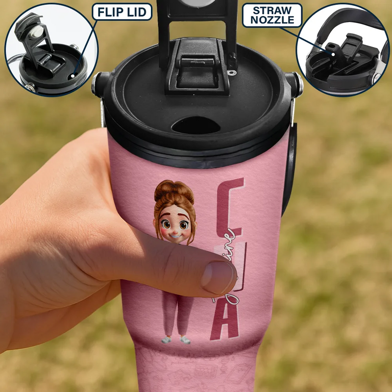 Job Title 3D Effect Nurse - Personalized 30oz Tumbler With Handle