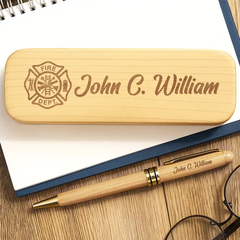 Job Title Nurse Lawyer Firefighter - Personalized Wooden Pen Set