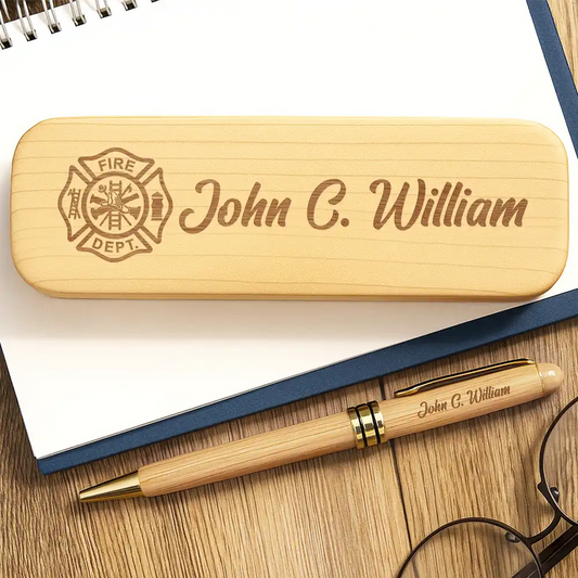 Job Title Nurse Lawyer Firefighter - Personalized Wooden Pen Set