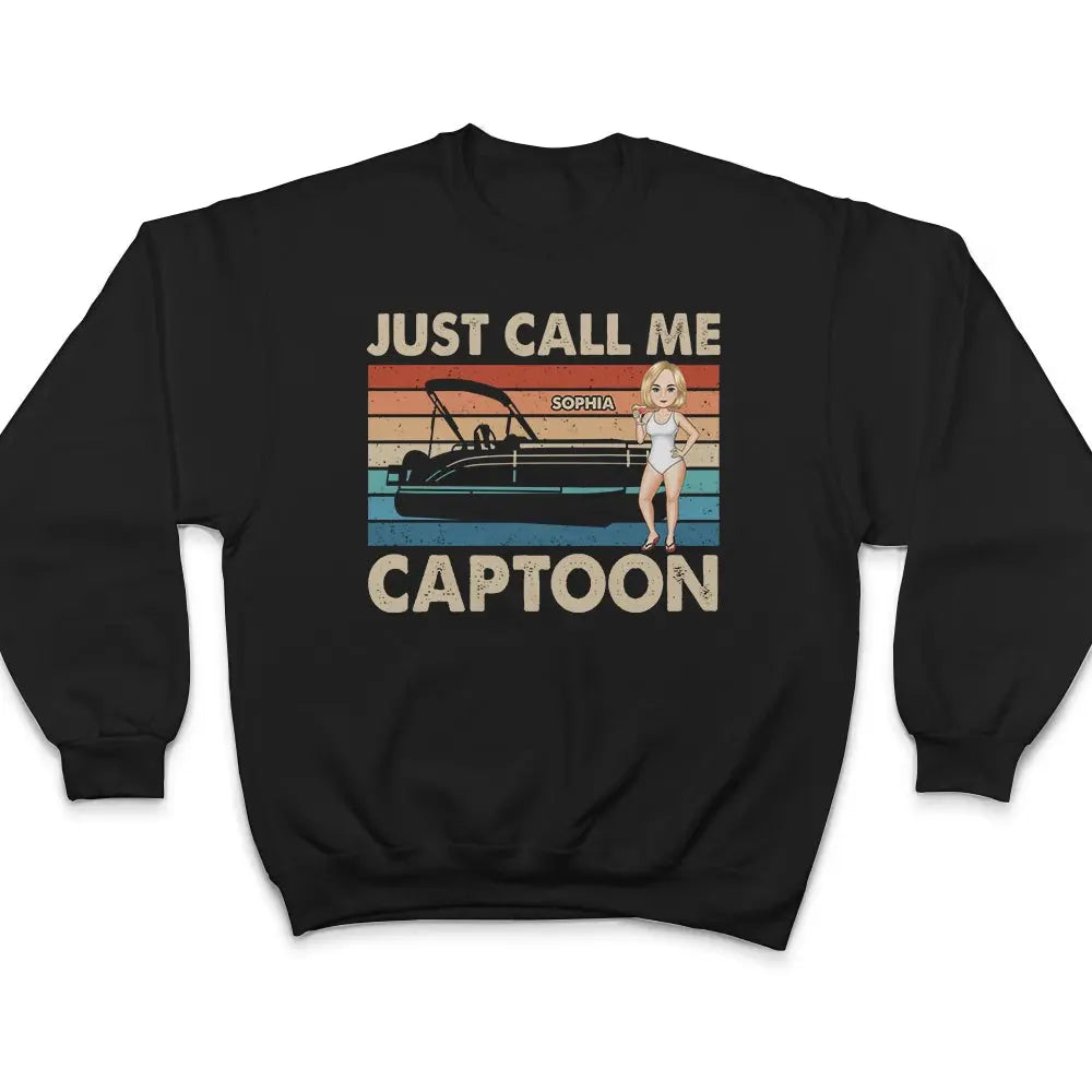 Just Call Me Captoon Pontoon - Personalized T Shirt New! in T-shirt Shirts & Tops The Next Custom Gift