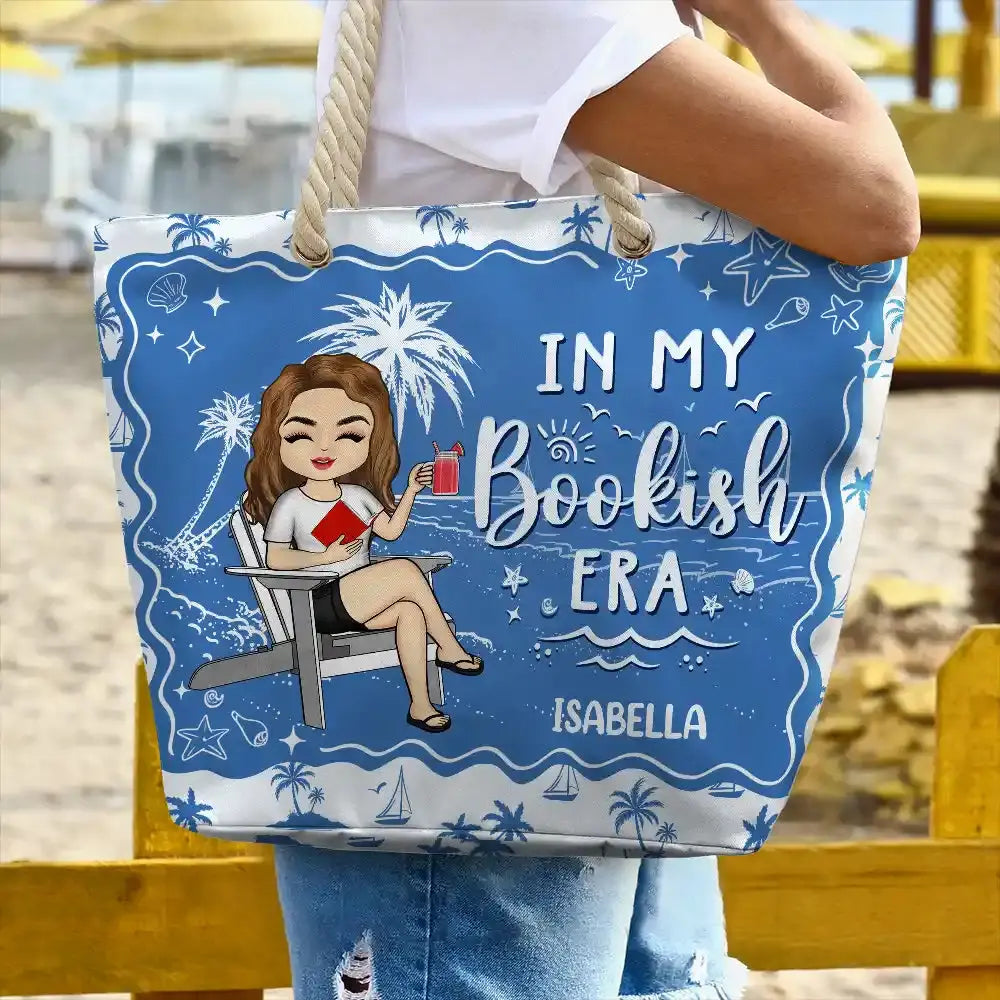 Just Read A Book And Chill - Personalized Beach Bag Beach Bag The Next Custom Gift