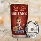 Just A Boy Who Loves Guitars - Personalized Tumbler