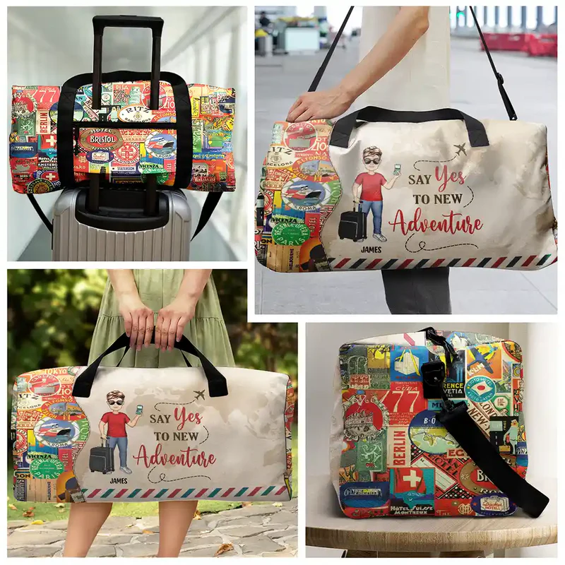 Just A Girl Boy Who Loves Traveling - Personalized Duffle Bag