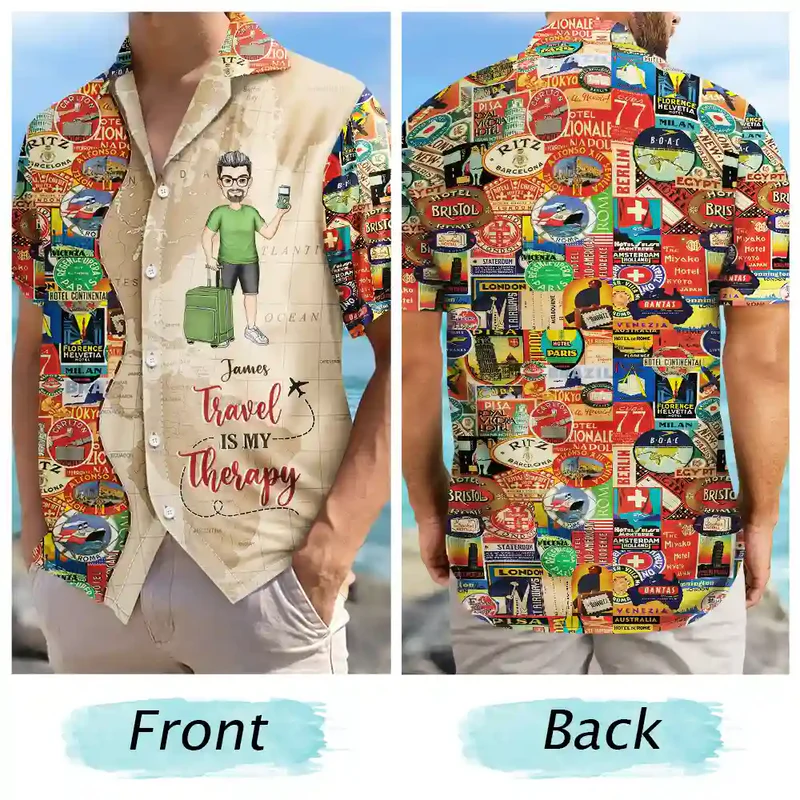 Just A Girl Boy Who Loves Traveling - Personalized Hawaiian Shirt