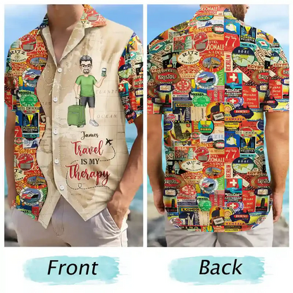 Just A Girl Boy Who Loves Traveling - Personalized Hawaiian Shirt