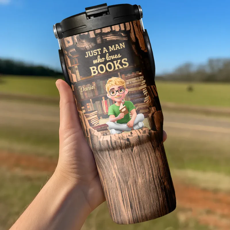 Just A Girl Who Loves Books - Personalized 30oz Tumbler With Handle