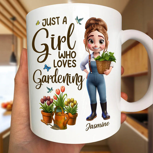 Just A Girl Who Loves Gardening - Personalized Mug