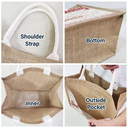 Just Beachy - Personalized Jute Tote Bag