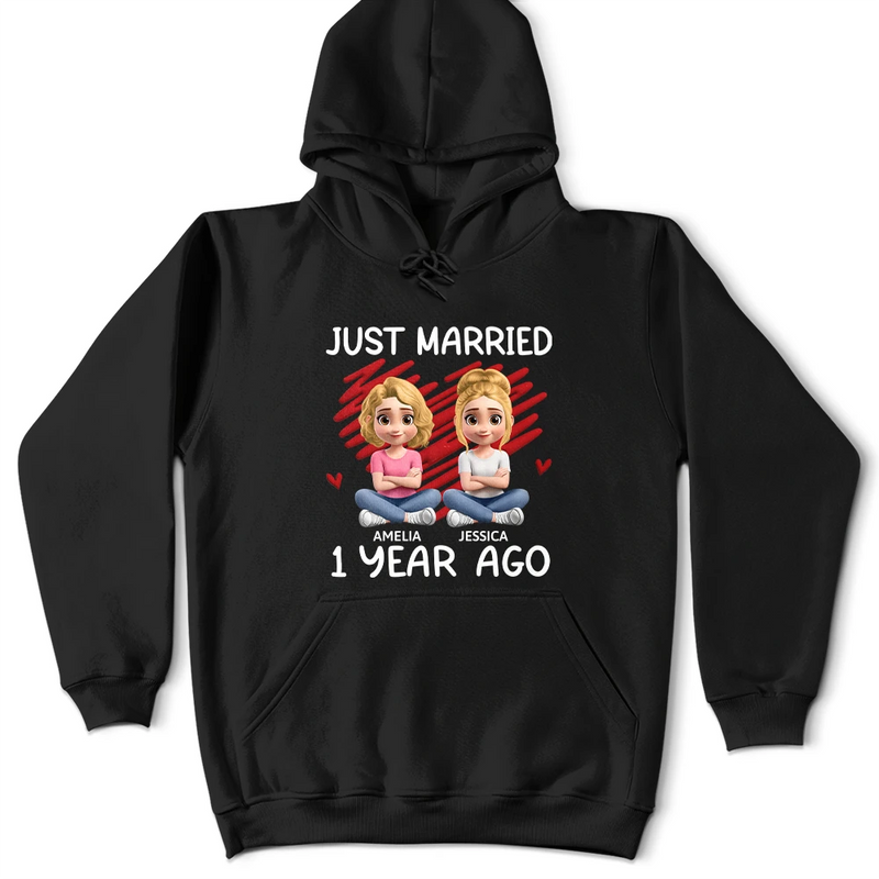 Just Married Many Years Ago Couple - Personalized T Shirt
