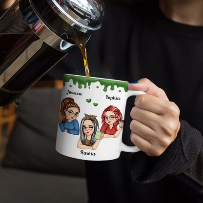 Just Remember If We Get Caught Funny 3D Bestie - Personalized White Edge-to-Edge Mug