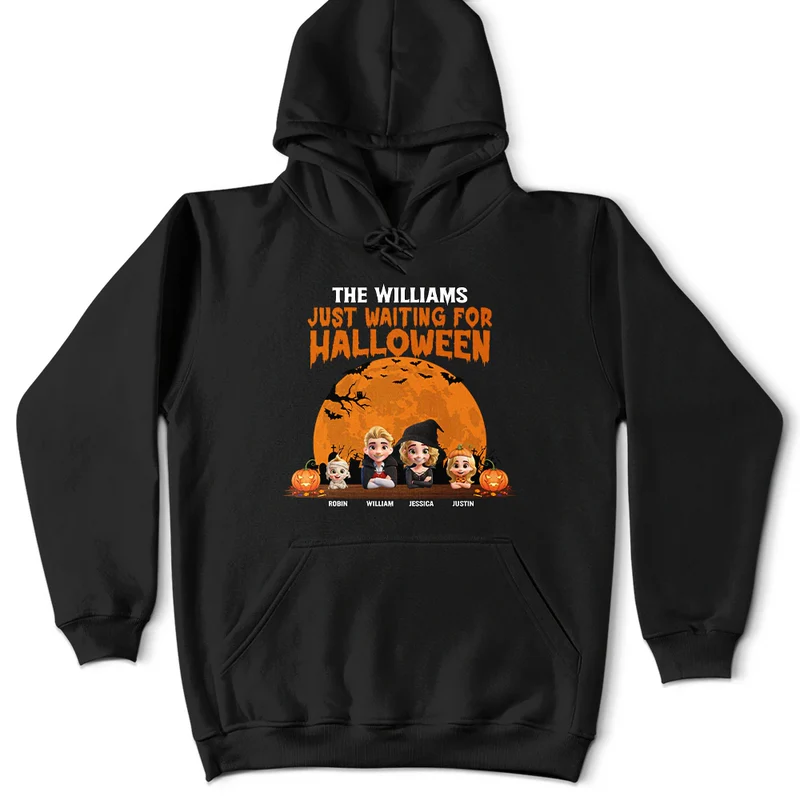 Just Waiting For Halloween - Personalized T Shirt