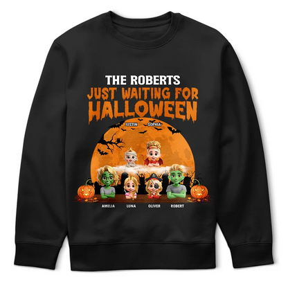 Just Waiting For Halloween - Personalized T Shirt