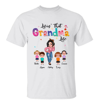 Livin‘ That Grandma Life Pretty Woman Gift For Grandma Personalized Shirt