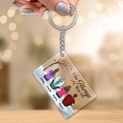 Dry Branch Cardinal Always With You Cardinal Whole Family Memorial Remembrance Gift Personalized Acrylic Keychain
