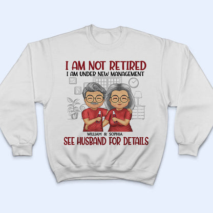 Family Couple Under New Management See Wife For Details - Gift For Husband - Personalized Custom T Shirt
