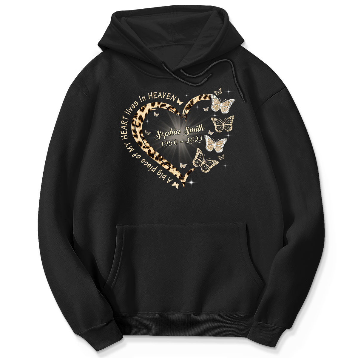 Leopard Big Piece Of My Heart Lives In Heaven Personalized Shirt