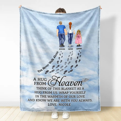 A Hug From Heaven - Personalized Fleece Blanket, Sherpa Blanket