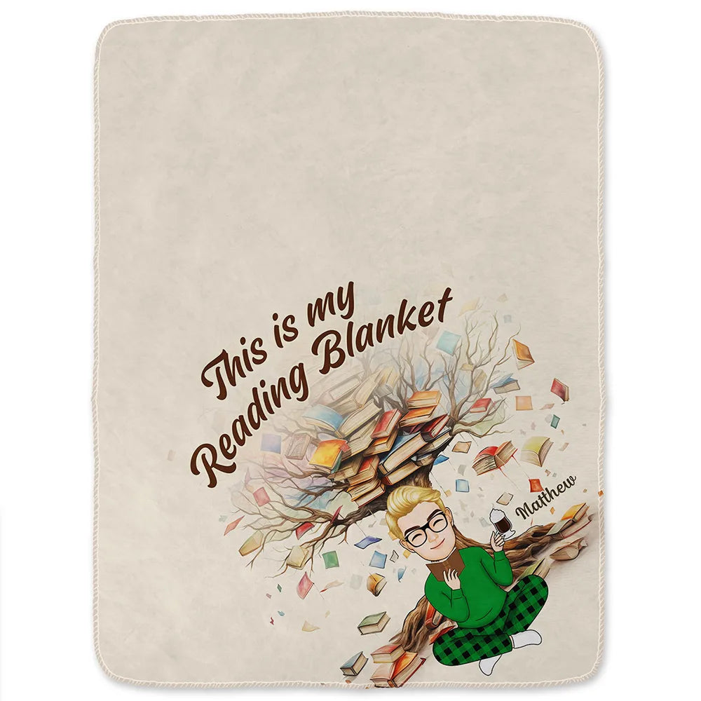 Reading Corner My Reading Blanket - Personalized Fleece Blanket, Sherpa Blanket