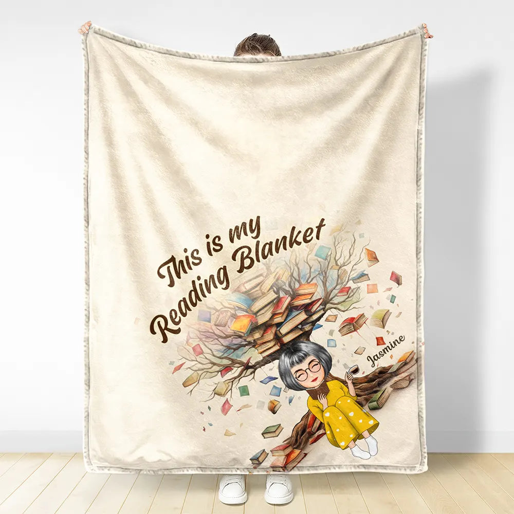 Reading Corner My Reading Blanket - Personalized Fleece Blanket, Sherpa Blanket