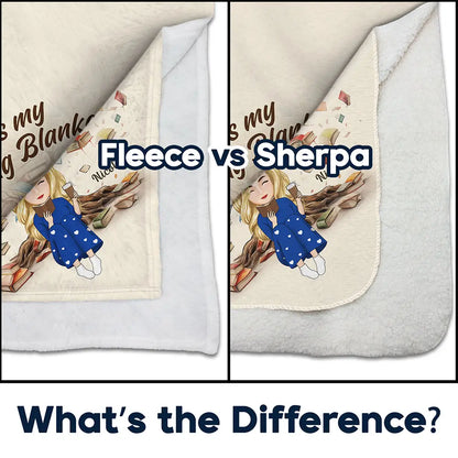 Reading Corner My Reading Blanket - Personalized Fleece Blanket, Sherpa Blanket