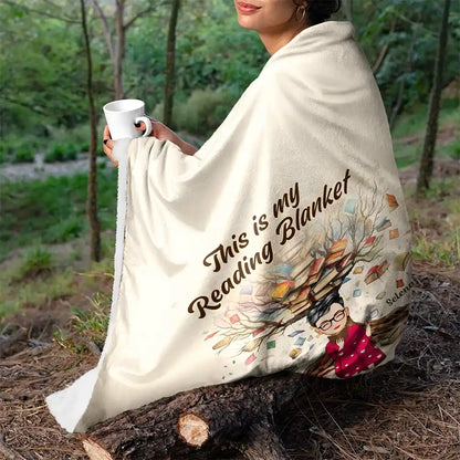 Reading Corner My Reading Blanket - Personalized Fleece Blanket, Sherpa Blanket