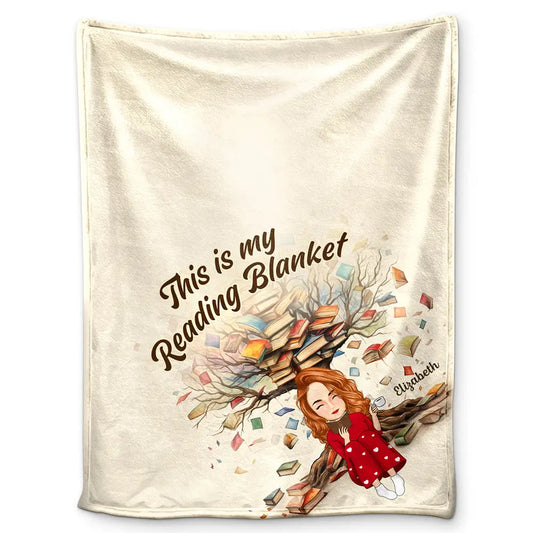 Reading Corner My Reading Blanket - Personalized Fleece Blanket, Sherpa Blanket