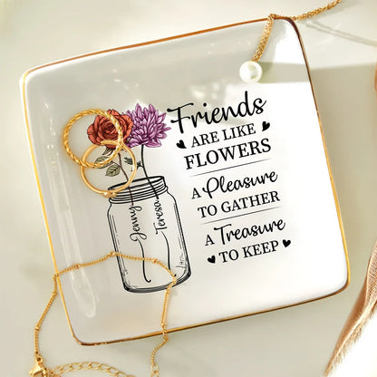 Birth Month Flowers A Treasure To Keep - Personalized Ring Dish