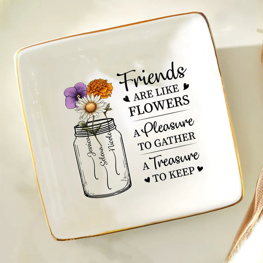 Birth Month Flowers A Treasure To Keep - Personalized Ring Dish