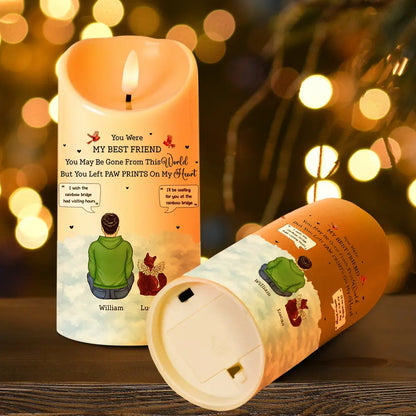 You Were My Favorite Hello And Hardest Goodbye - Personalized Flameless LED Candle