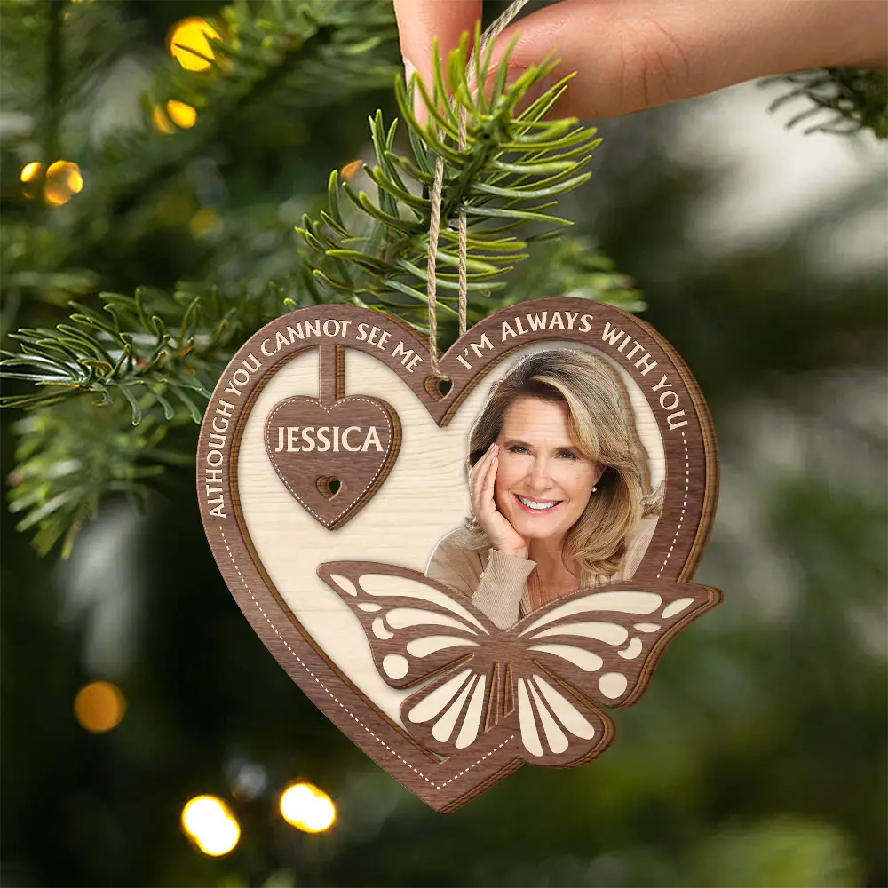 Custom Photo Your Wings Were Ready But Our Hearts Were Not - Personalized Wooden Ornament