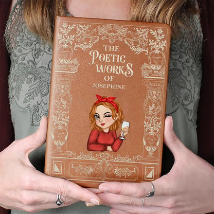 Vintage Reading Diary, Poetry Journal - Personalized Leather Journal