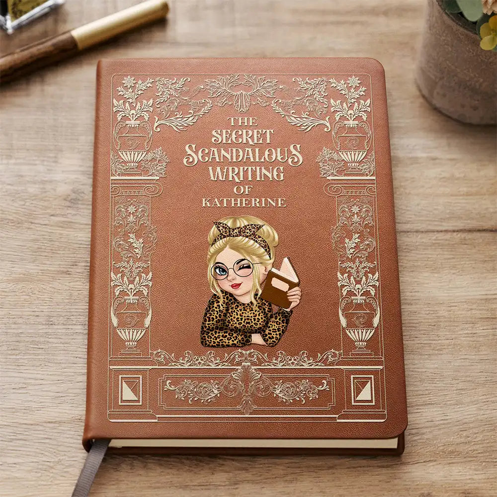 Vintage Reading Diary, Poetry Journal - Personalized Leather Journal