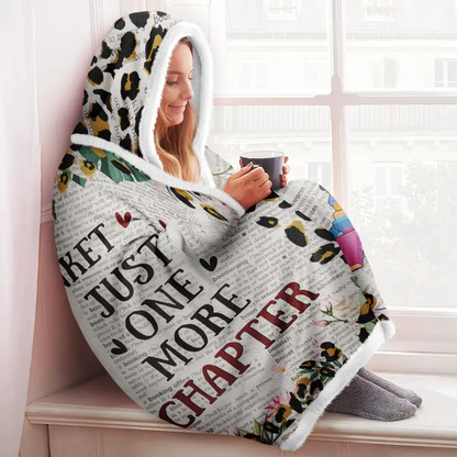 Leopard My Reading Blanket - Personalized Wearable Hooded Blanket