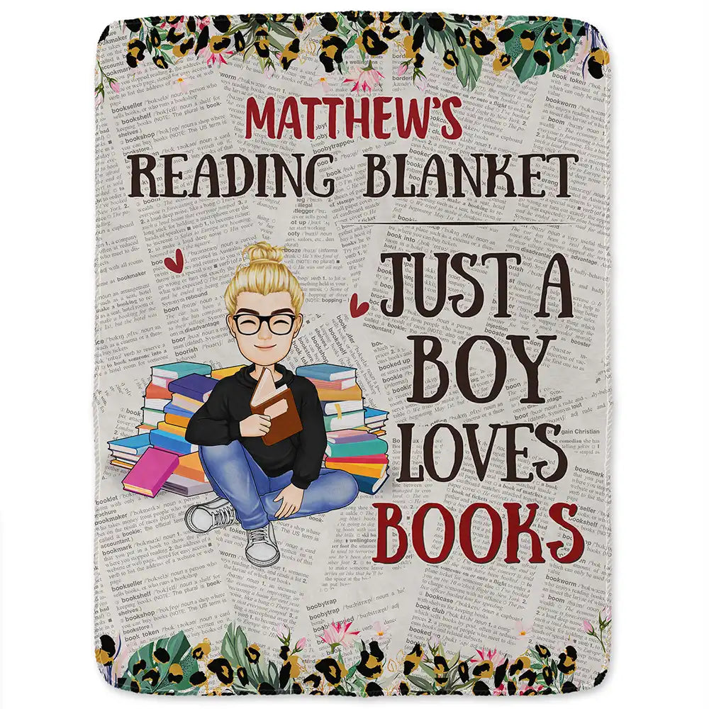Leopard My Reading Blanket - Personalized Fleece Blanket, Sherpa Blanket