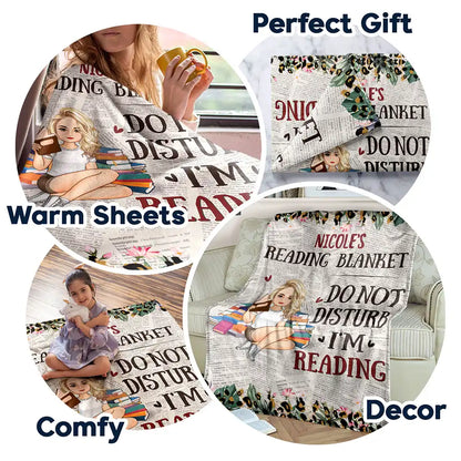 Leopard My Reading Blanket - Personalized Fleece Blanket, Sherpa Blanket