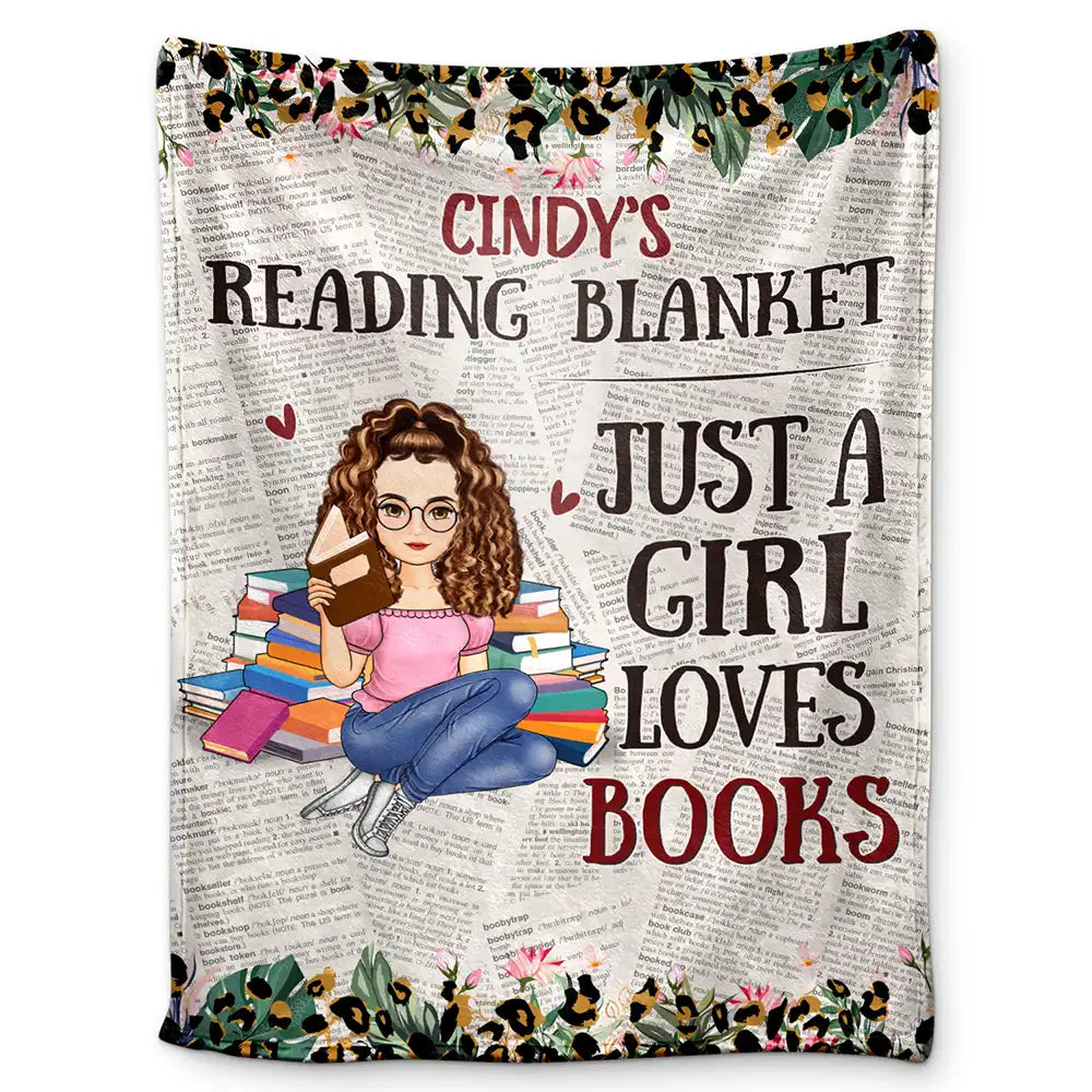Leopard My Reading Blanket - Personalized Fleece Blanket, Sherpa Blanket