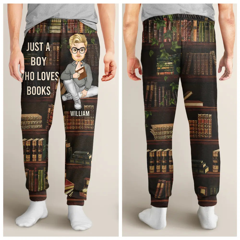 Just A Girl Who Loves Books - Personalized Pajama Pants