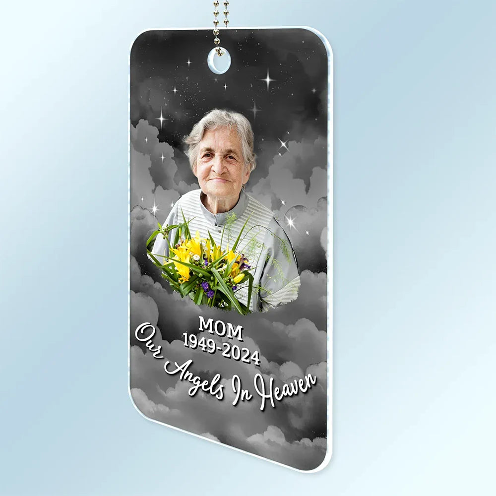 Custom Photo Memorial Your Wings Were Ready - Personalized Acrylic Car Hanger