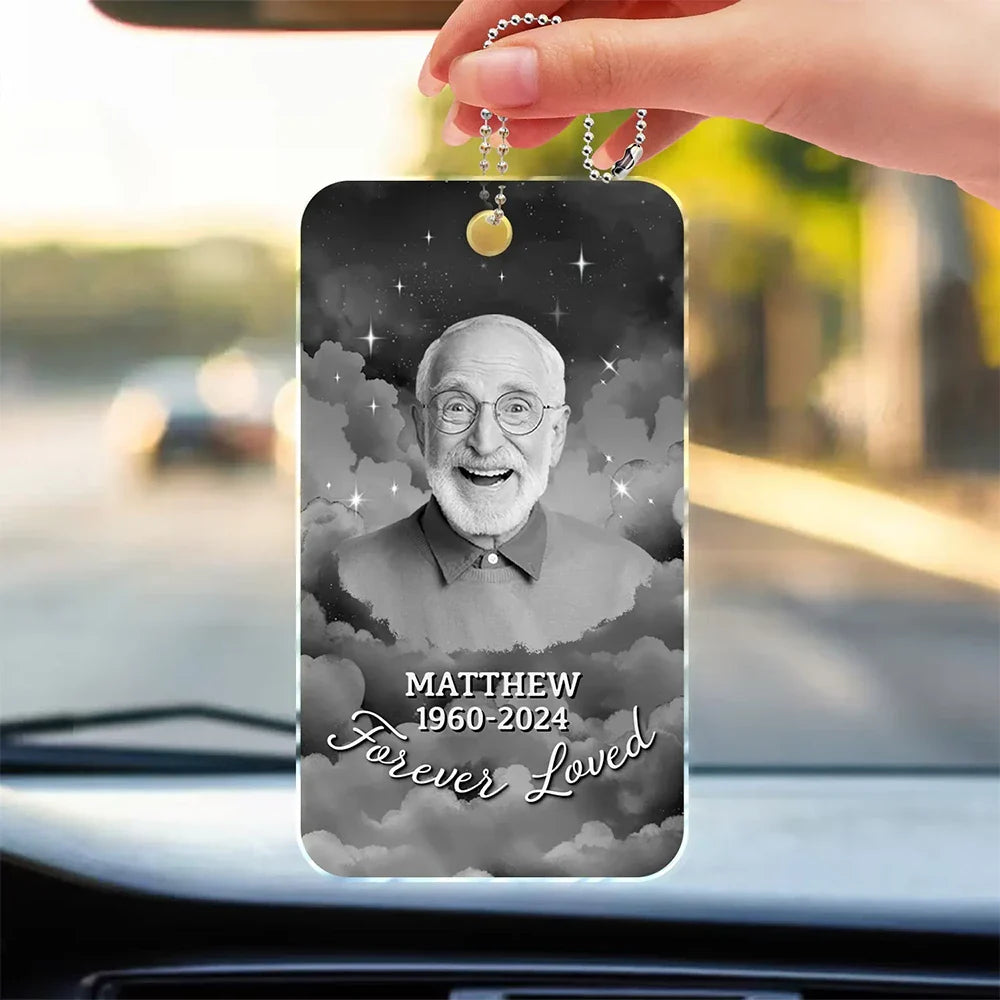 Custom Photo Memorial Your Wings Were Ready - Personalized Acrylic Car Hanger