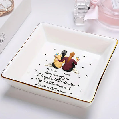 Bestie No Matter Where We Go No Matter What We Do - Personalized Ring Dish