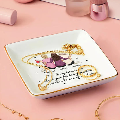 Bestie No Matter Where We Go No Matter What We Do - Personalized Ring Dish