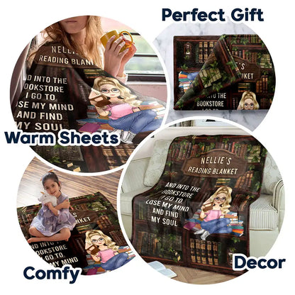 Just A Girl Boy Who Loves Books - Personalized Fleece Blanket, Sherpa Blanket