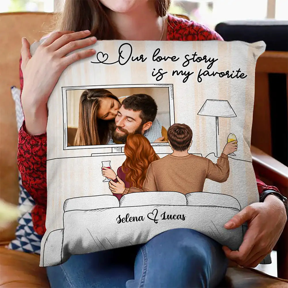Custom Photo Our Love Story - Personalized Pillow